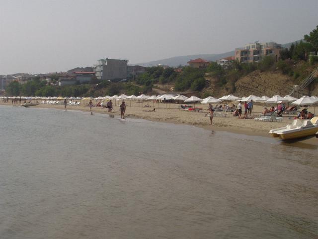 The beach taken from the walkway on the Marina