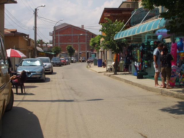 Walking through the main street to the square