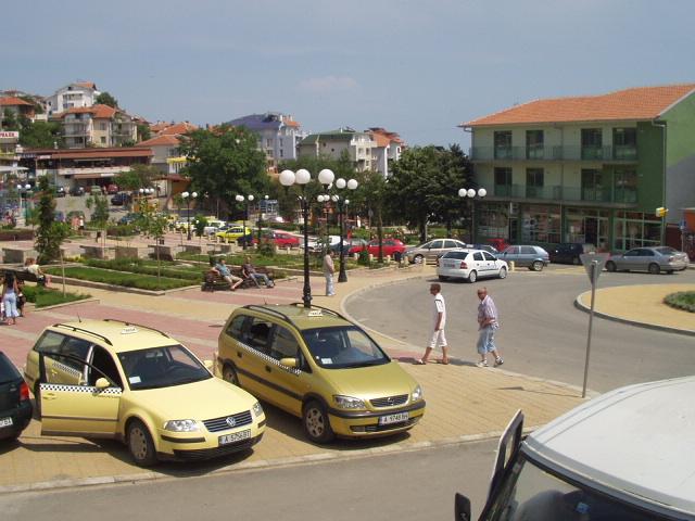 The bus stop for Sunny Beach and Nessebar leaves from the roundabout