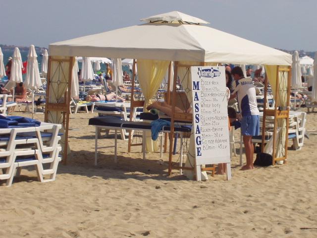 Massage on the beach - have all your stresses eased away